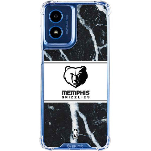 NBA Memphis Grizzlies Marble Moto G 5G (2024) Clear Case